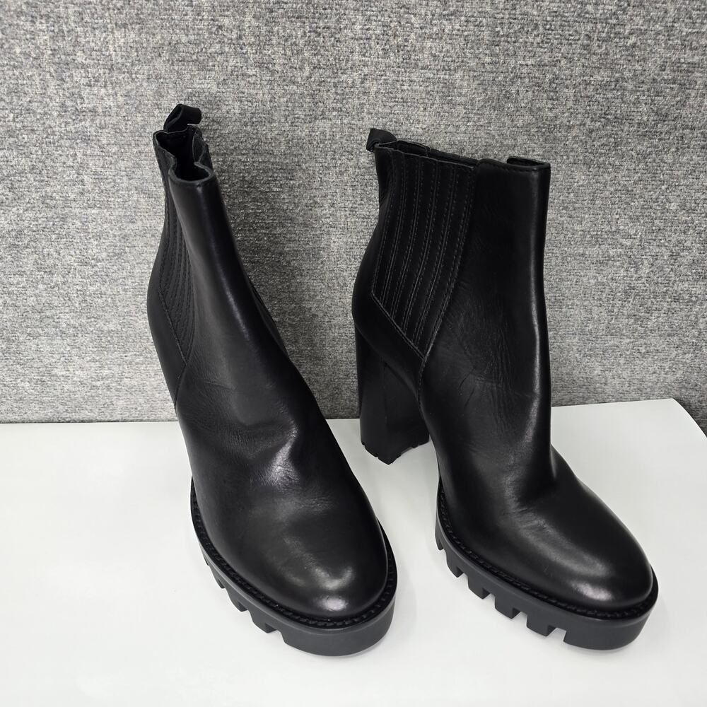 ANTONIO MELANI PASCAL BACK LEATHER PLATFORM CHELSEA BOOT, SIZE 9.5